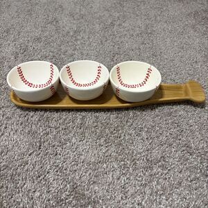 Ceramic Baseball Serving Platter